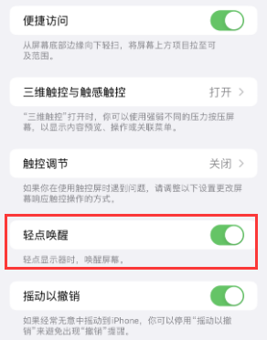 木鱼镇苹果授权维修站分享iPhone轻点无法唤醒怎么办 