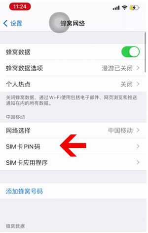 木鱼镇苹果14维修网分享如何给iPhone14的SIM卡设置密码 