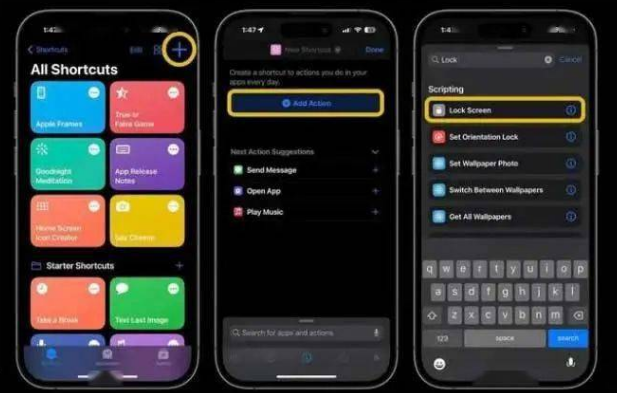 木鱼镇苹果14锁屏维修店分享iPhone14升级iOS16.4后如何创建锁屏快捷方式 